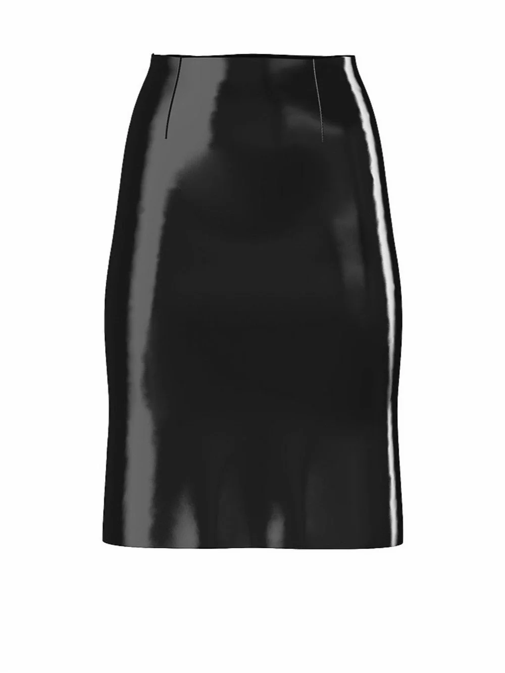Victoria's Secret Black Patent Lacquer Pencil Skirt